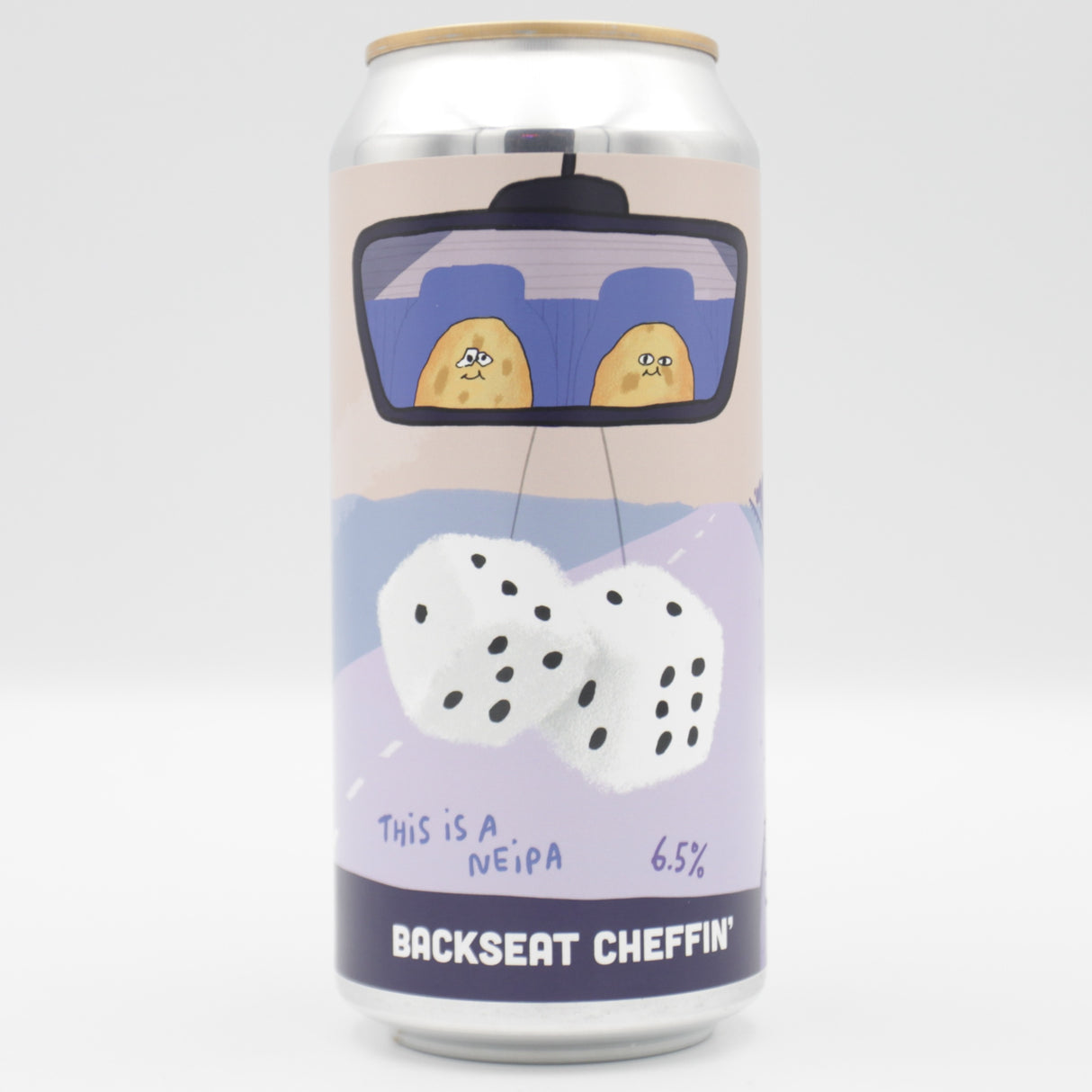 This is a can of Pretty Decent - Backseat Cheffin' - 6.5% (440ml). It is a IPA craft beer available to buy from Ghost Whale, voted London's best craft beer shop.