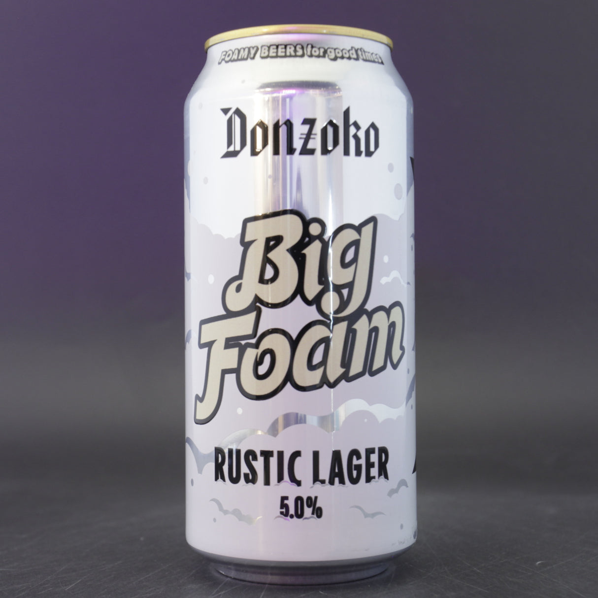 This is a can of Donzoko - Big Foam - 5% (440ml). It is a Lager / Pilsner / Kölsch craft beer available to buy from Ghost Whale, voted London's best craft beer shop.