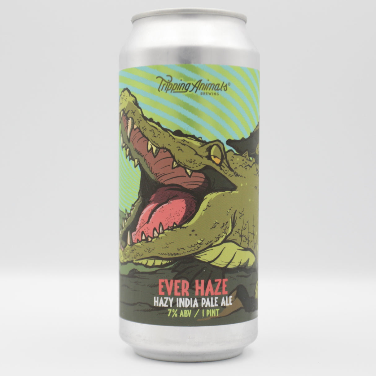 This is a can of Tripping Animals - Ever Haze - 7% (473ml). It is a IPA craft beer available to buy from Ghost Whale, voted London's best craft beer shop.