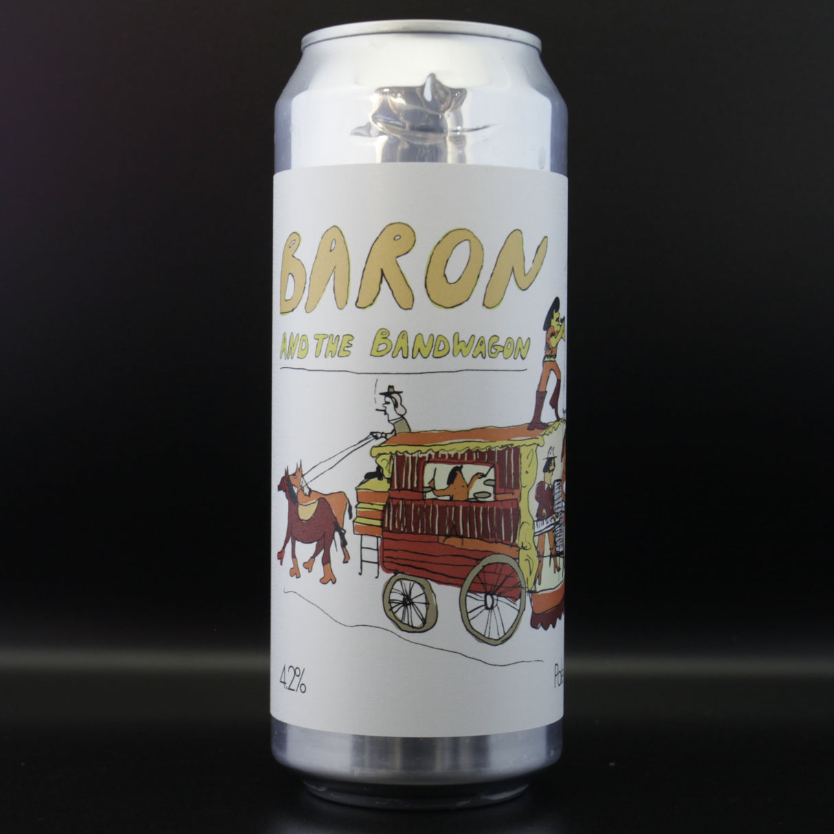 This is a can of Baron - Bandwagon - 4.2% (500ml). It is a Pale Ale craft beer available to buy from Ghost Whale, voted London's best craft beer shop.