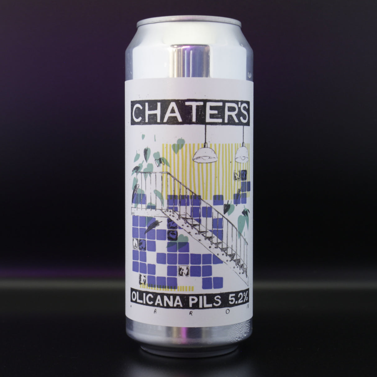 This is a can of Baron - Chater's Olicana Pils - 5.2% (500ml). It is a Lager / Pilsner / Kölsch craft beer available to buy from Ghost Whale, voted London's best craft beer shop.