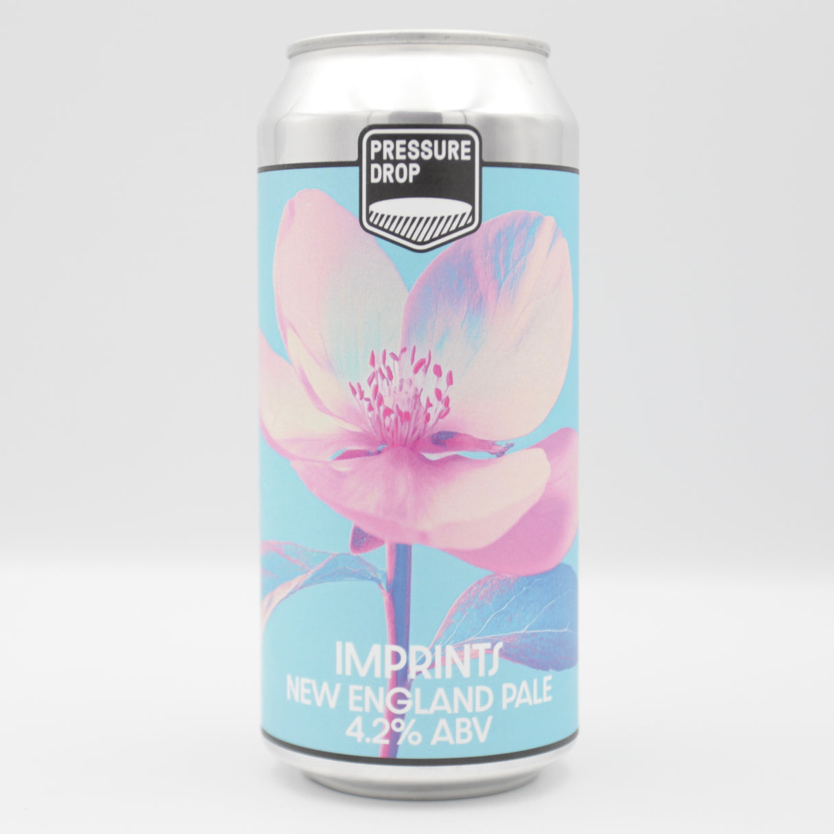 This is a can of Pressure Drop - Imprints - 4.2% (440ml). It is a Pale Ale craft beer available to buy from Ghost Whale, voted London's best craft beer shop.