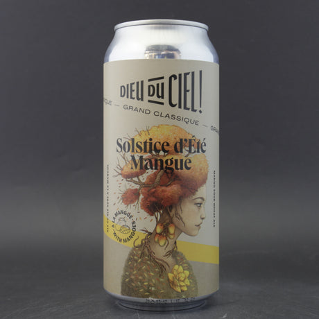 This is a can of Dieu Du Ciel - Solstice d'Ete Mangue - 5.9% (473ml). It is a Sour craft beer available to buy from Ghost Whale, voted London's best craft beer shop.