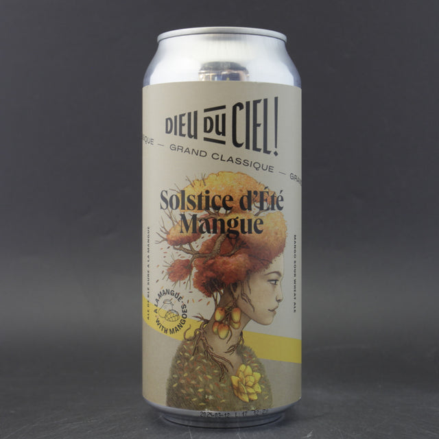This is a can of Dieu Du Ciel - Solstice d'Ete Mangue - 5.9% (473ml). It is a Sour craft beer available to buy from Ghost Whale, voted London's best craft beer shop.