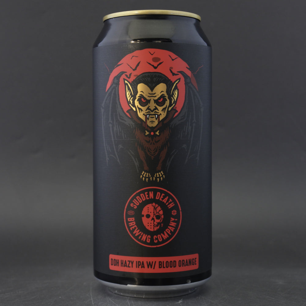 This is a can of Sudden Death - Thicker Than Blood - 6.8% (440ml). It is a IPA craft beer available to buy from Ghost Whale, voted London's best craft beer shop.