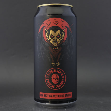 This is a can of Sudden Death - Thicker Than Blood - 6.8% (440ml). It is a IPA craft beer available to buy from Ghost Whale, voted London's best craft beer shop.