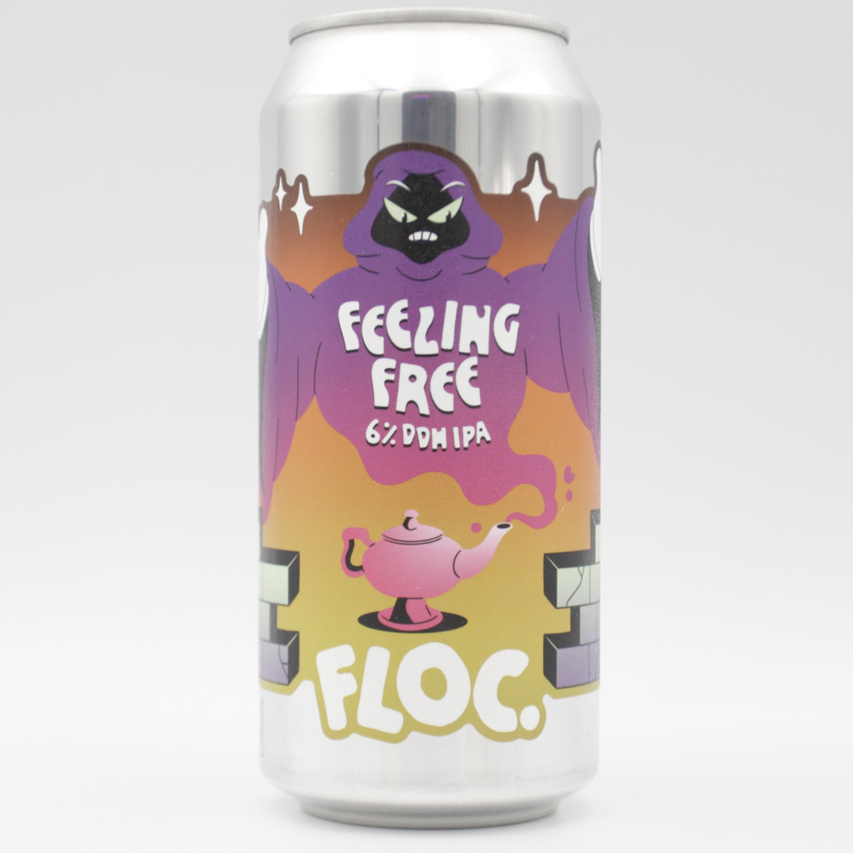 This is a can of Floc - Feeling Free - 6% (440ml). It is a IPA craft beer available to buy from Ghost Whale, voted London's best craft beer shop.