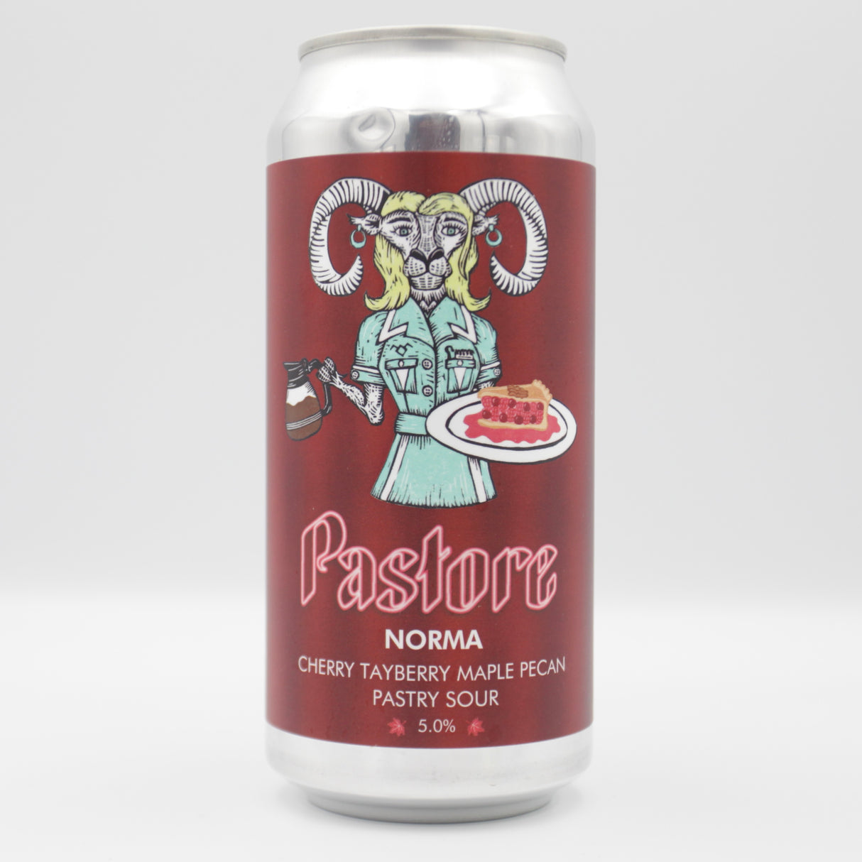 This is a can of Pastore - Norma - 5% (440ml). It is a Sour craft beer available to buy from Ghost Whale, voted London's best craft beer shop.