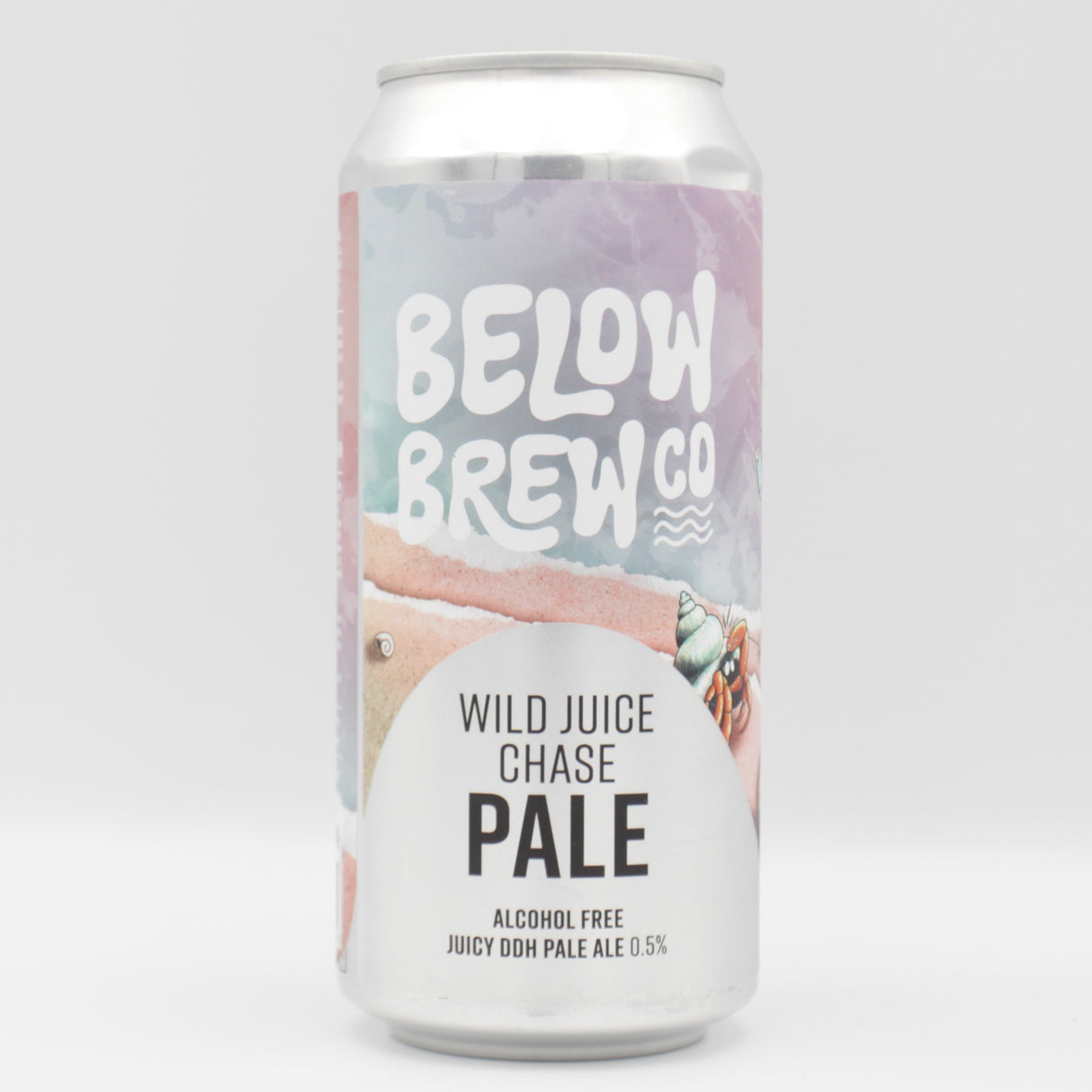 This is a can of Below Brew Co - Wild Juice Chase - 0.5% (440ml). It is a craft beer available to buy from Ghost Whale, voted London's best craft beer shop.