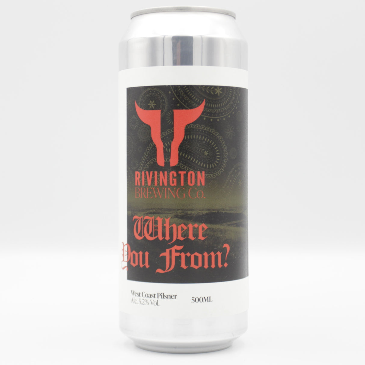 This is a can of Rivington - Where You From? - 5.2% (500ml). It is a Lager / Pilsner / Kölsch craft beer available to buy from Ghost Whale, voted London's best craft beer shop.