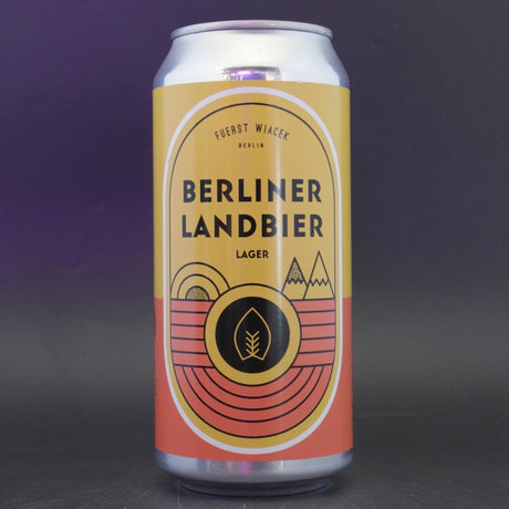 This is a can of Fuerst Wiacek - Berliner Landbier - 5% (440ml). It is a Lager / Pilsner / Kölsch craft beer available to buy from Ghost Whale, voted London's best craft beer shop.
