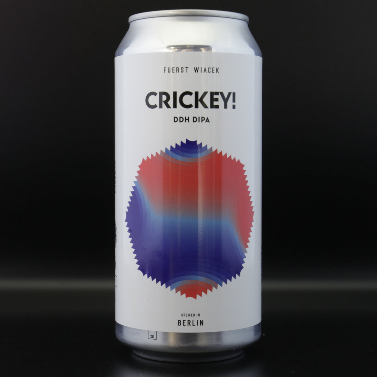 This is a can of Fuerst Wiacek / Track - Crickey! - 8% (440ml). It is a Double IPA craft beer available to buy from Ghost Whale, voted London's best craft beer shop.