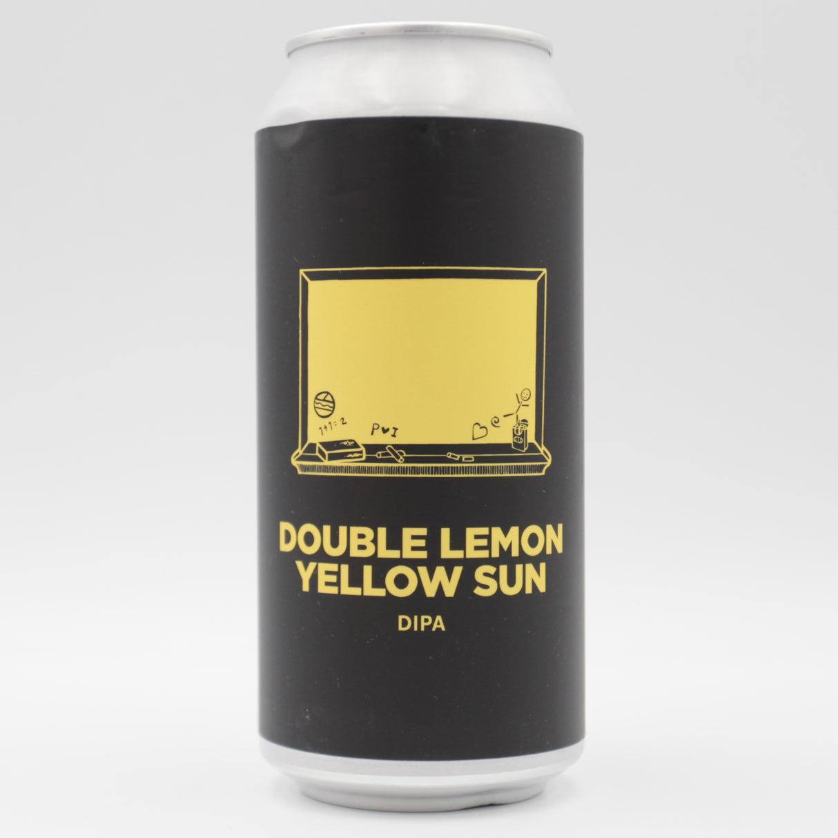This is a can of Pomona Island - Double Lemon Yellow Sun - 8% (440ml). It is a Double IPA craft beer available to buy from Ghost Whale, voted London's best craft beer shop.