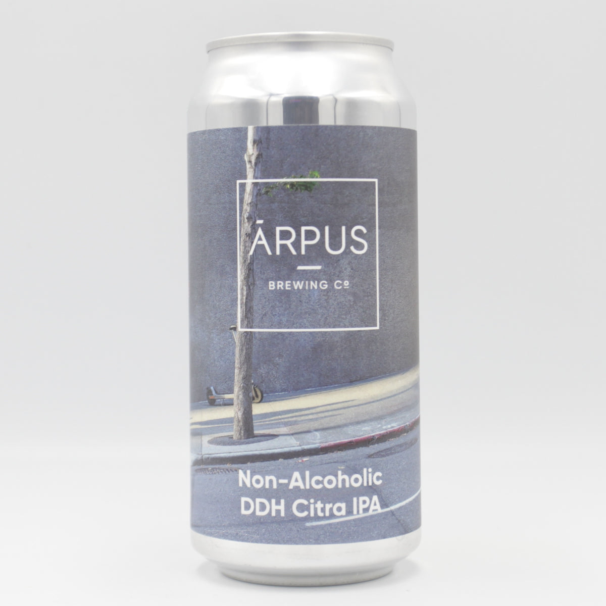This is a can of Arpus Brewing Co - Non Alcoholic DDH Citra IPA - 0.5% (440ml). It is a IPA craft beer available to buy from Ghost Whale, voted London's best craft beer shop.
