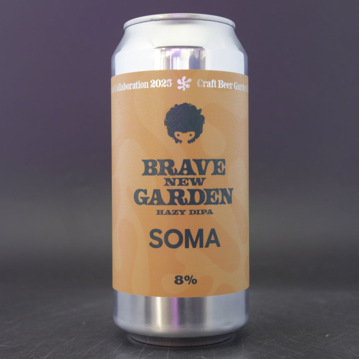 This is a can of Coolhead Brew / SOMA - Brave New Garden - 8% (440ml). It is a Double IPA craft beer available to buy from Ghost Whale, voted London's best craft beer shop.