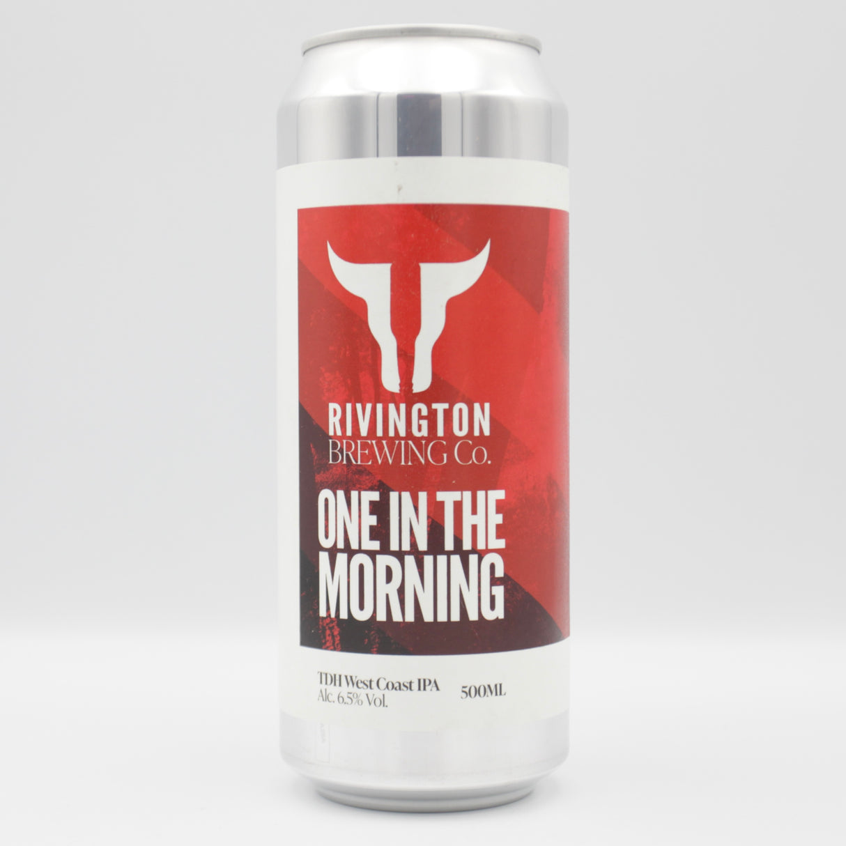 This is a can of Rivington - One In The Morning - 6.5% (500ml). It is a IPA craft beer available to buy from Ghost Whale, voted London's best craft beer shop.