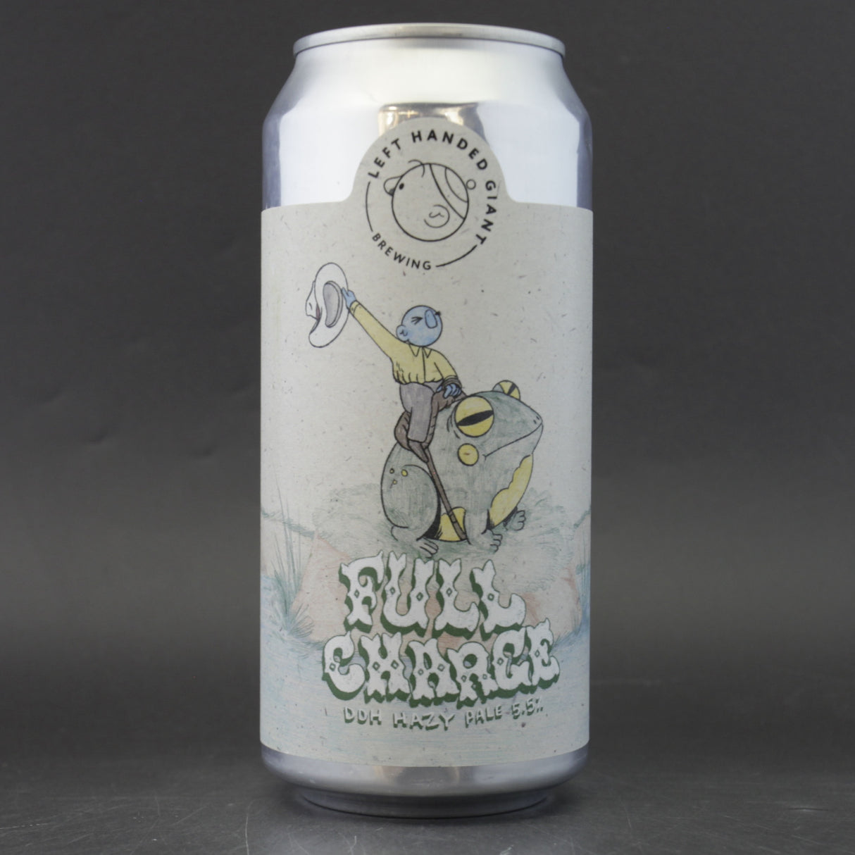 This is a can of Left Handed Giant - Full Charge - 5.5% (440ml). It is a Pale Ale craft beer available to buy from Ghost Whale, voted London's best craft beer shop.