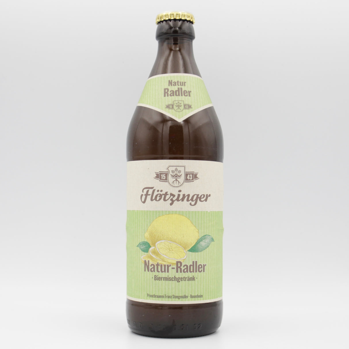 This is a bottle of Flotzinger - Natur Radler - 2.3% (500ml). It is a Radler craft beer available to buy from Ghost Whale, voted London's best craft beer shop.