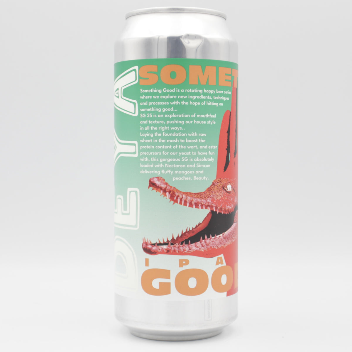 This is a can of DEYA - Something Good 25 - 6.5% (500ml). It is a IPA craft beer available to buy from Ghost Whale, voted London's best craft beer shop.