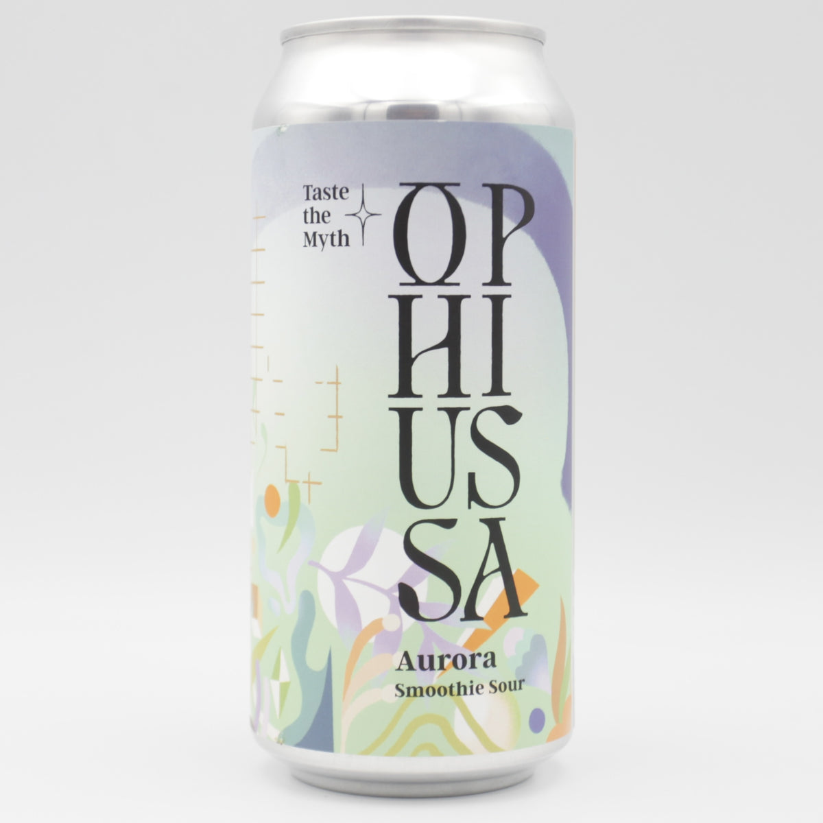 This is a can of Ophiussa - Aurora - 5% (440ml). It is a Sour craft beer available to buy from Ghost Whale, voted London's best craft beer shop.