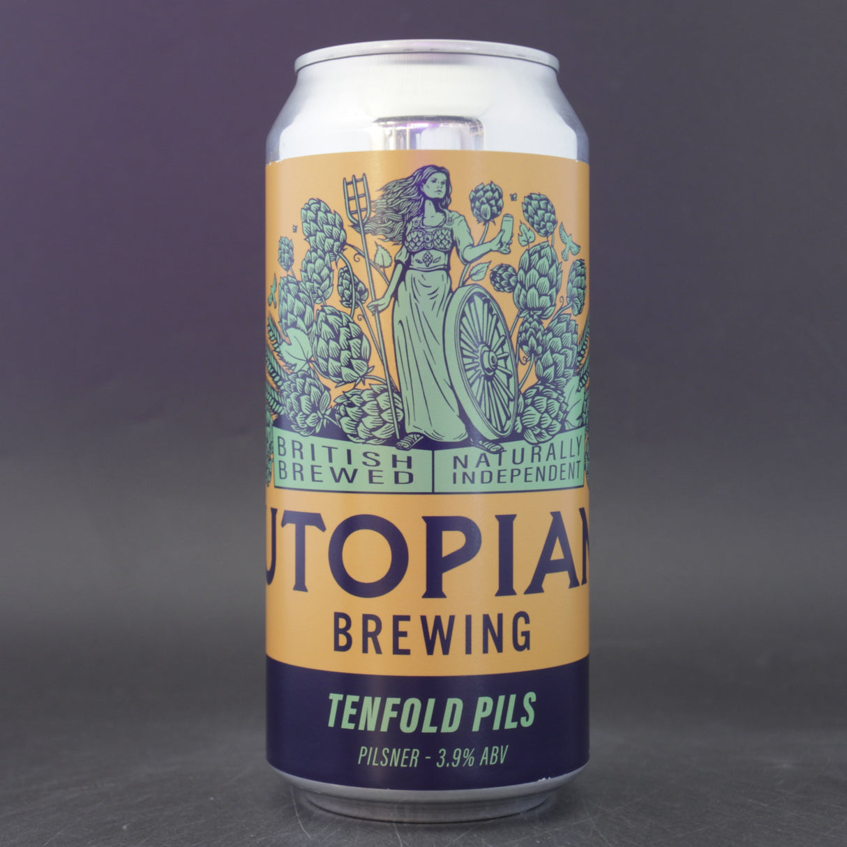 This is a can of Utopian - Tenfold Pils - 3.9% (440ml). It is a Lager / Pilsner / Kölsch craft beer available to buy from Ghost Whale, voted London's best craft beer shop.