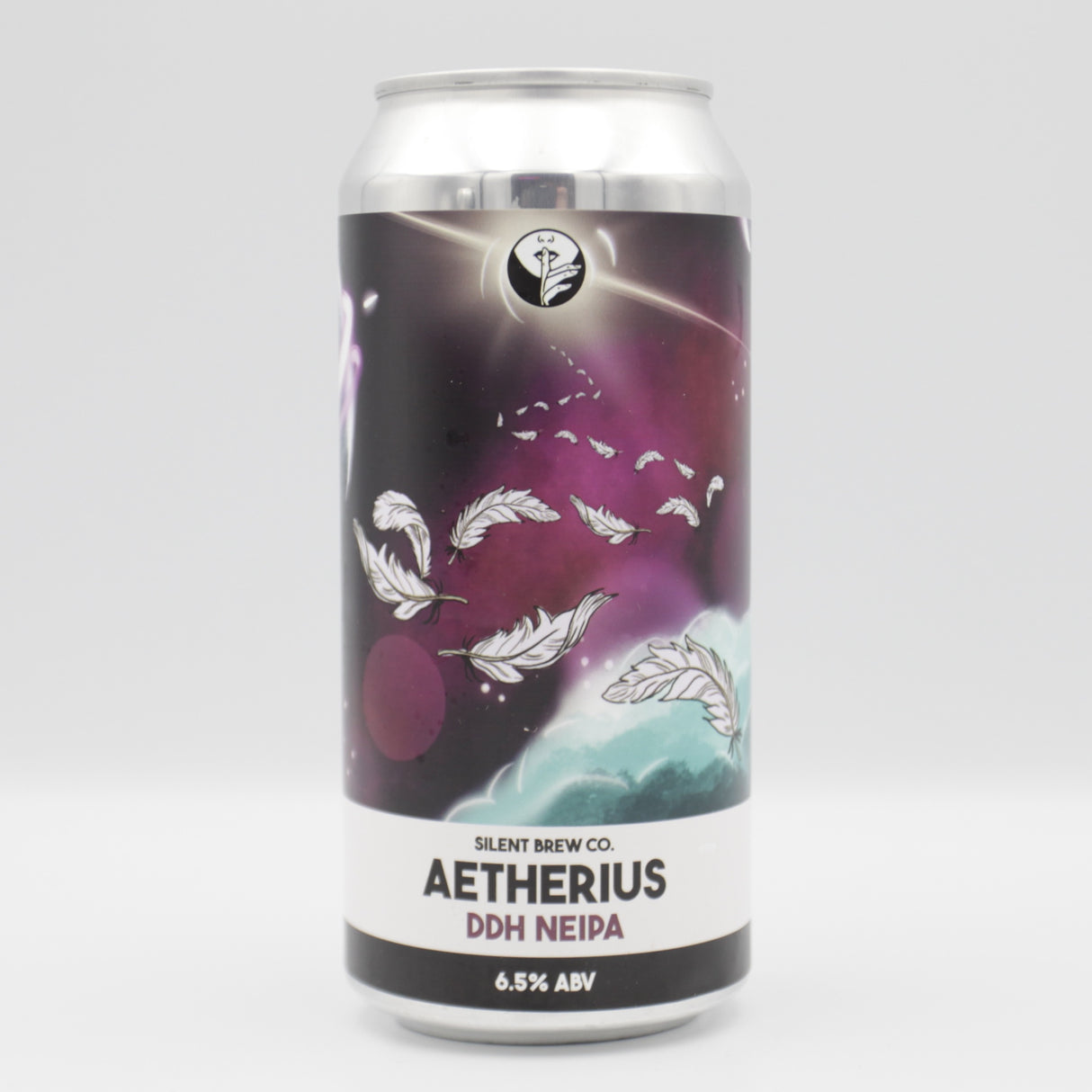 This is a can of Silent Brew Co - Aetherius - 6.5% (440ml). It is a IPA craft beer available to buy from Ghost Whale, voted London's best craft beer shop.