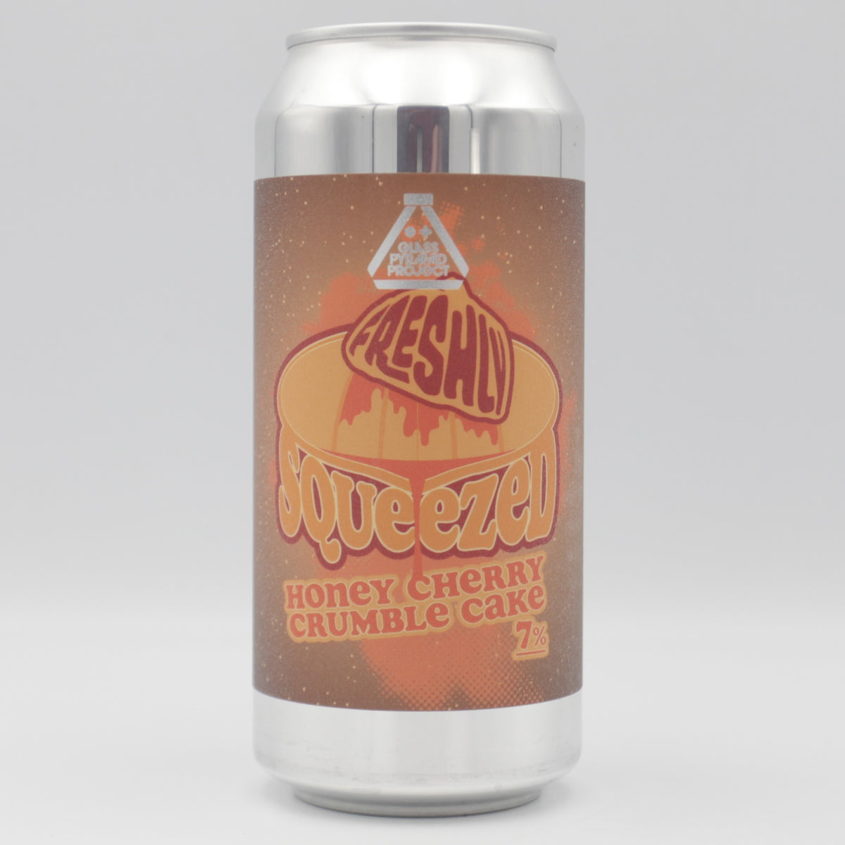 This is a can of Glass Pyramid Project - Freshly Squeezed: Honey Cherry Crumble - 7% (440ml). It is a Sour craft beer available to buy from Ghost Whale, voted London's best craft beer shop.