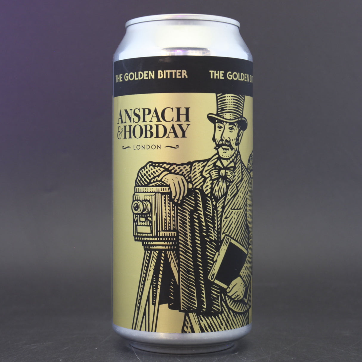This is a can of Anspach & Hobday - Golden Bitter - 4% (440ml). It is a Traditional English Ale craft beer available to buy from Ghost Whale, voted London's best craft beer shop.