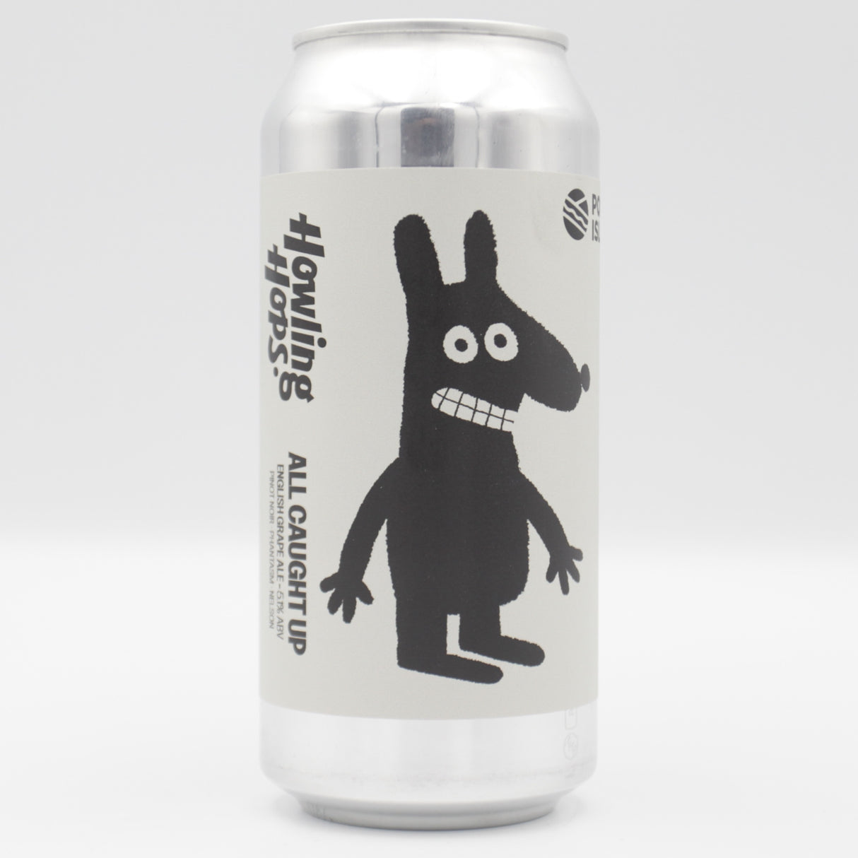 This is a can of Howling Hops / Pomona Island - All Caught Up - 5.1% (440ml). It is a Pale Ale craft beer available to buy from Ghost Whale, voted London's best craft beer shop.