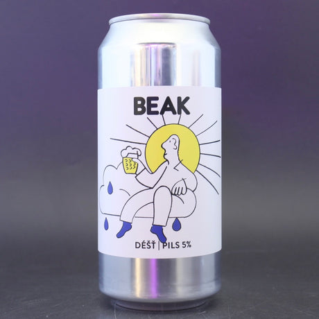 This is a can of Beak Brewery - Déšt - 4.8% (440ml). It is a Lager / Pilsner / Kölsch craft beer available to buy from Ghost Whale, voted London's best craft beer shop.