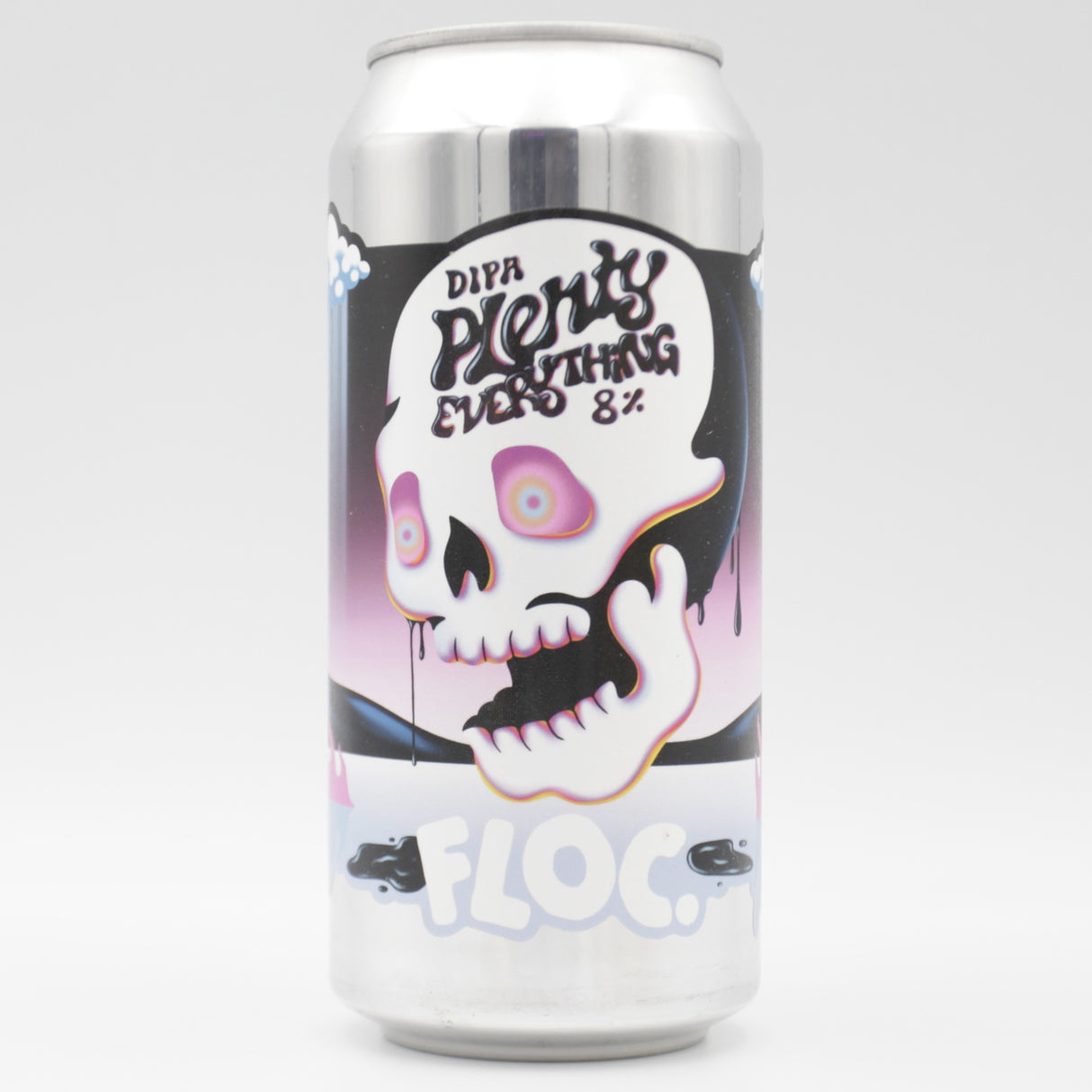 This is a can of Floc - Plenty Everything 2026 - 8% (440ml). It is a Double IPA craft beer available to buy from Ghost Whale, voted London's best craft beer shop.