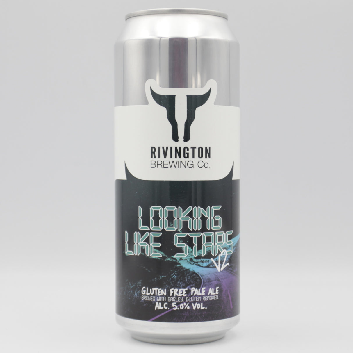 This is a can of Rivington - Looking Like Stars V2 - 5% (500ml). It is a Pale Ale craft beer available to buy from Ghost Whale, voted London's best craft beer shop.
