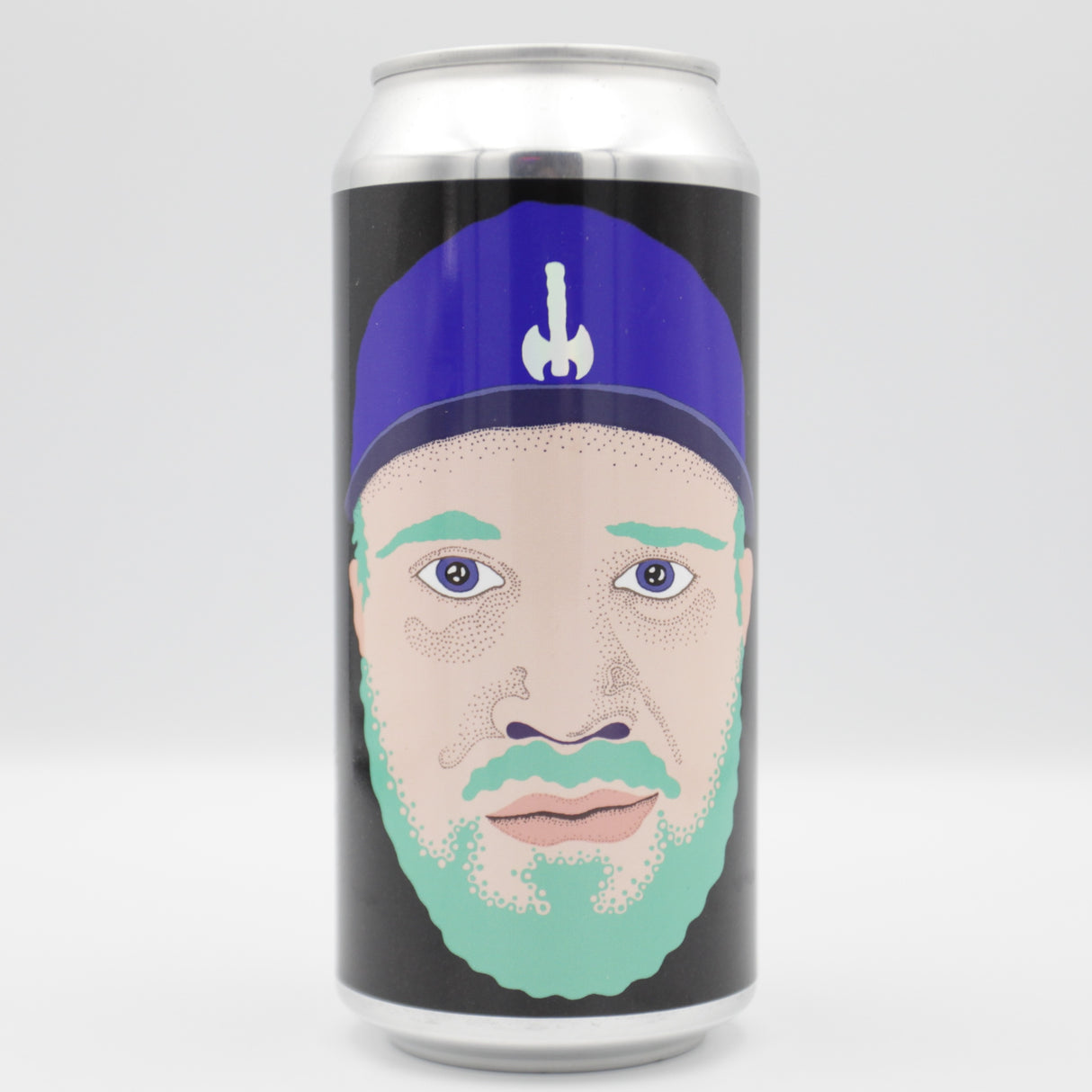 This is a can of Omnipollo / Fidens - Steve's Axe - 8.8% (440ml). It is a Double IPA craft beer available to buy from Ghost Whale, voted London's best craft beer shop.