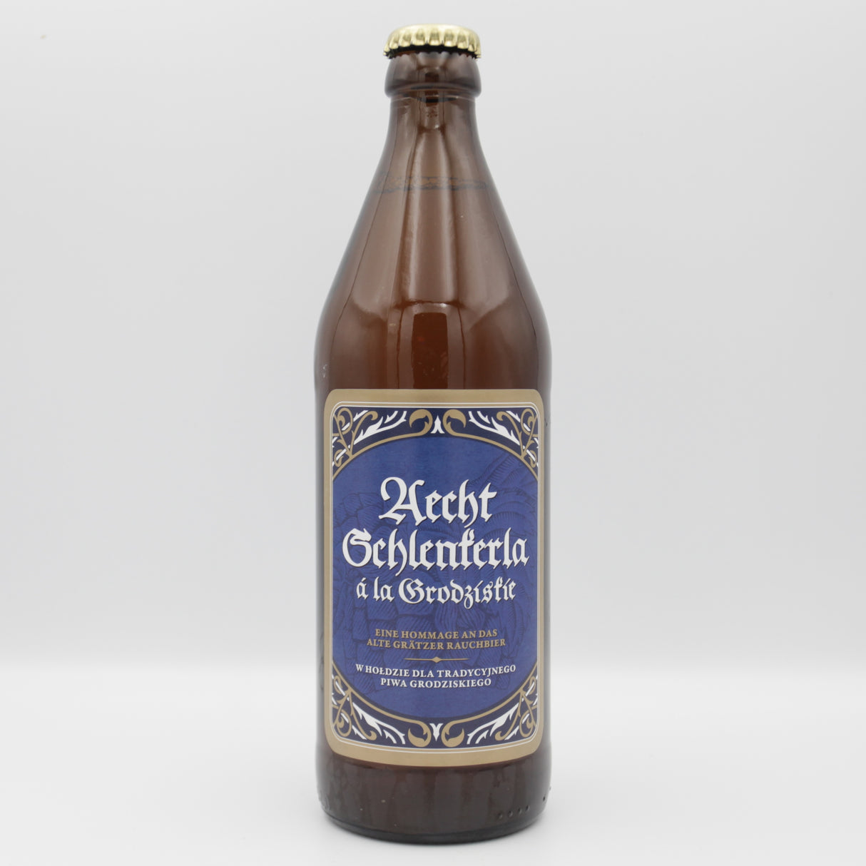 This is a bottle of Schlenkerla - Grodziskie - 2.9% (500ml). It is a Wit / Wheat craft beer available to buy from Ghost Whale, voted London's best craft beer shop.