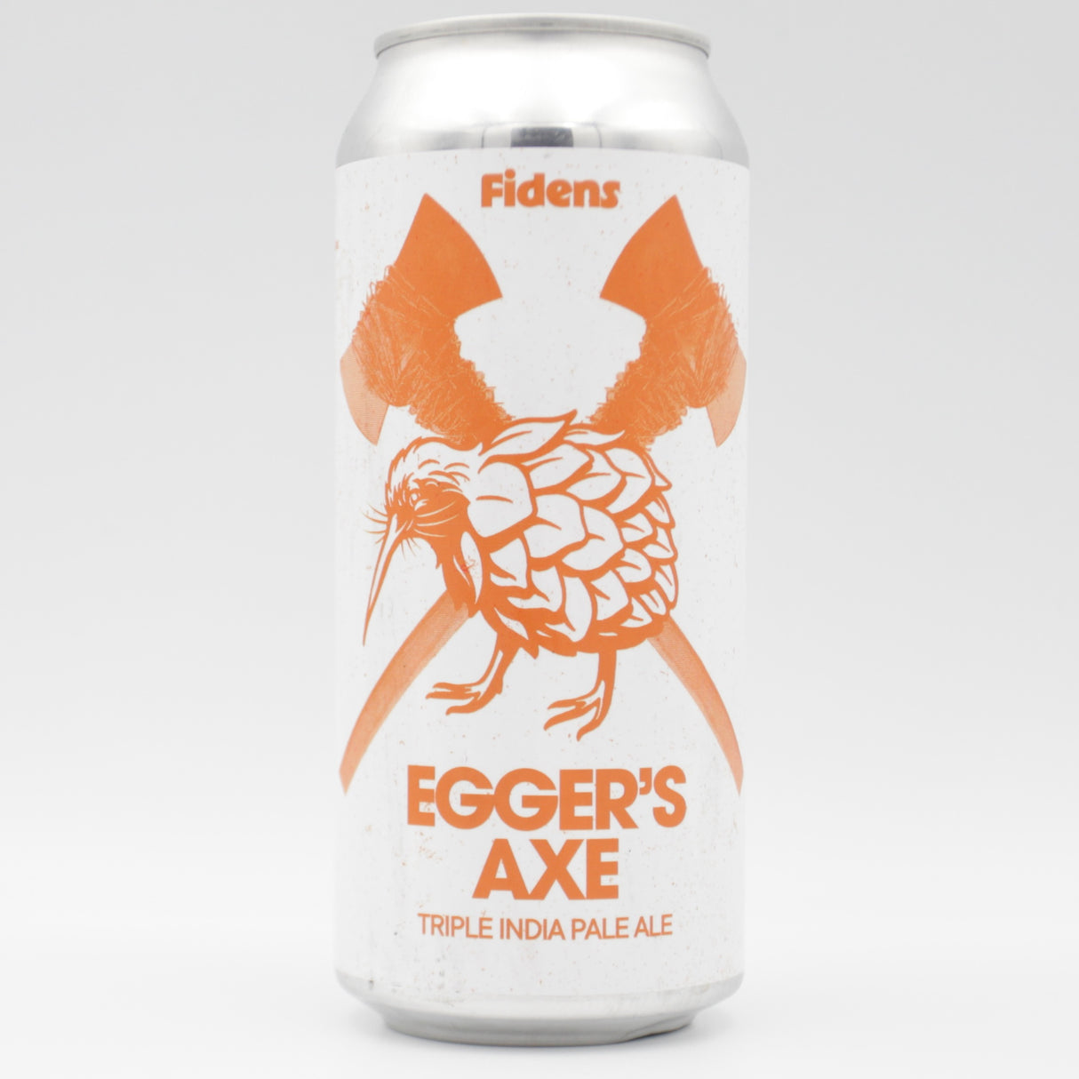 This is a can of Fidens - Egger's Axe - 10% (473ml). It is a Triple IPA craft beer available to buy from Ghost Whale, voted London's best craft beer shop.