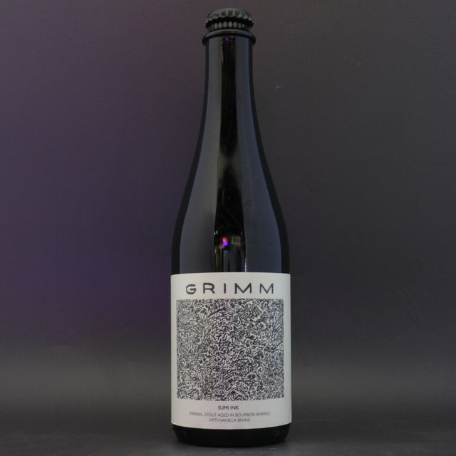 This is a bottle of Grimm Artisanal Ales - Sumi Ink - 13.5% (500ml). It is a Imperial Stout / Porter craft beer available to buy from Ghost Whale, voted London's best craft beer shop.