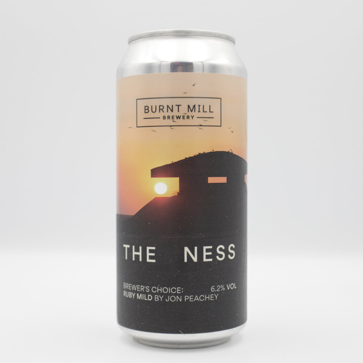 This is a can of Burnt Mill - The Ness - 6.2% (440ml). It is a Traditional English Ale craft beer available to buy from Ghost Whale, voted London's best craft beer shop.