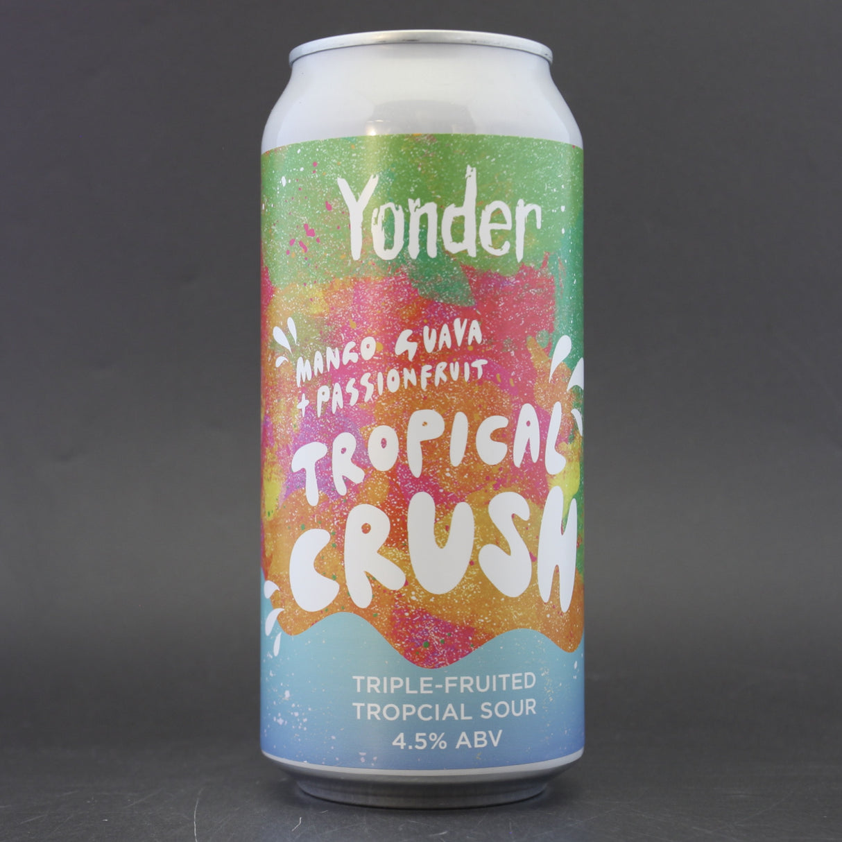 This is a can of Yonder - Tropical Crush - 4.5% (440ml). It is a Sour craft beer available to buy from Ghost Whale, voted London's best craft beer shop.