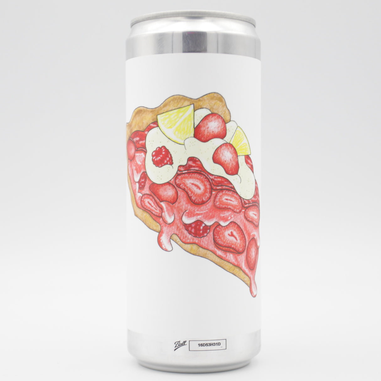 This is a can of Brewski - Strawberry Pie - 4% (330ml). It is a Sour craft beer available to buy from Ghost Whale, voted London's best craft beer shop.