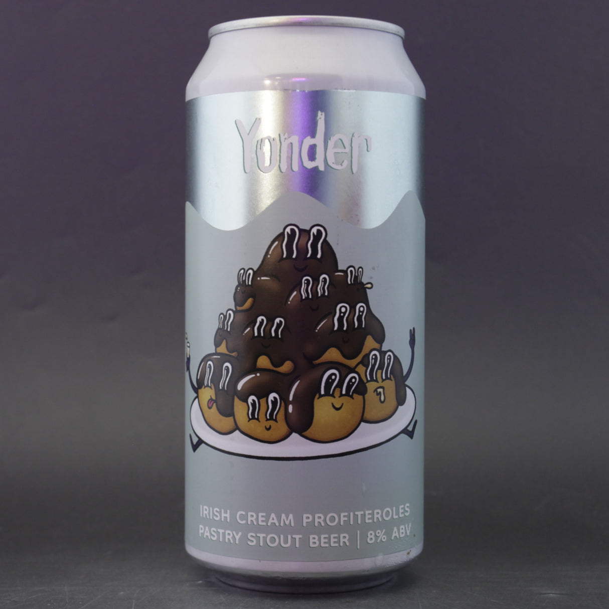 This is a can of Yonder - Irish Cream Profiteroles - 8% (440ml). It is a Stout / Porter craft beer available to buy from Ghost Whale, voted London's best craft beer shop.