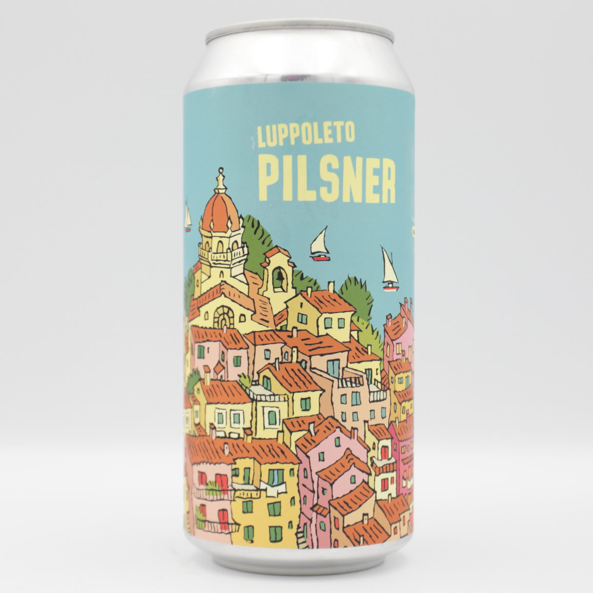This is a can of Burning Sky - Luppoleto Pils - 4.6% (440ml). It is a Lager / Pilsner / Kölsch craft beer available to buy from Ghost Whale, voted London's best craft beer shop.