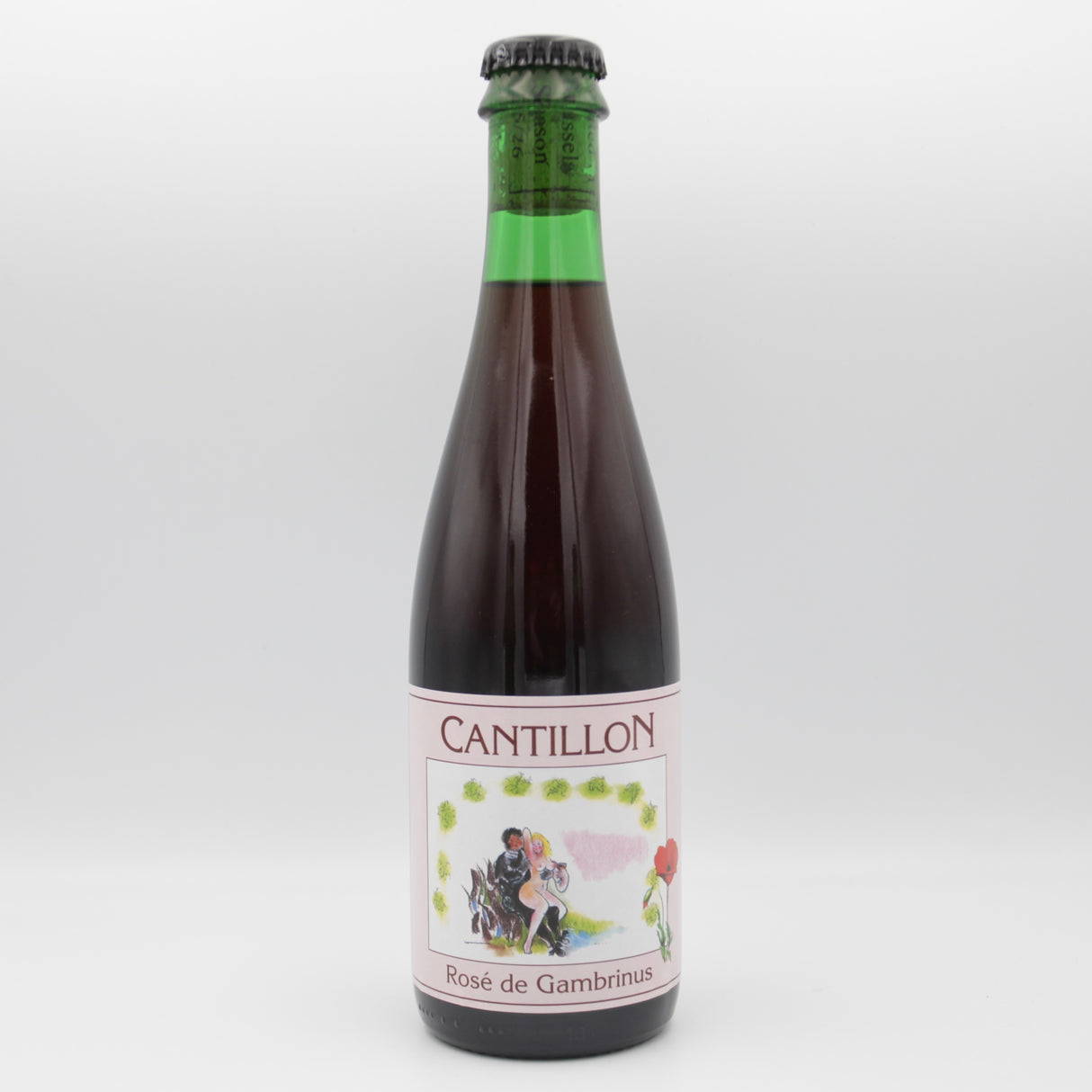 This is a bottle of Cantillon - Rose de Gambrinus - 5% (375ml). It is a Lambic craft beer available to buy from Ghost Whale, voted London's best craft beer shop.