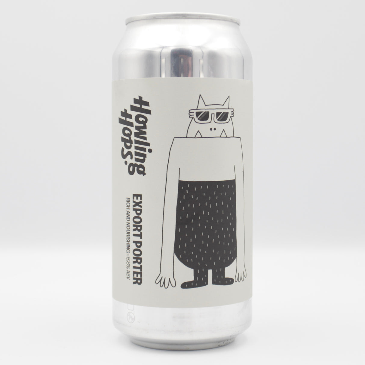 This is a can of Howling Hops - Export Porter - 6.8% (440ml). It is a Stout / Porter craft beer available to buy from Ghost Whale, voted London's best craft beer shop.