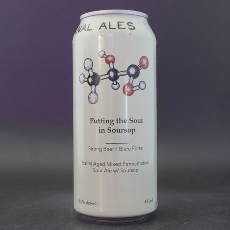 This is a can of Trial & Ale - Putting The Sour In Soursop - 6% (473ml). It is a Sour craft beer available to buy from Ghost Whale, voted London's best craft beer shop.