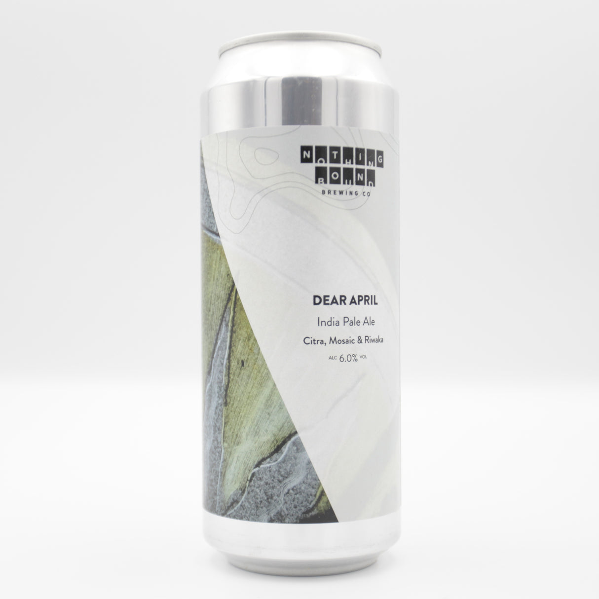 This is a can of Nothing Bound - Dear April - 6% (500ml). It is a IPA craft beer available to buy from Ghost Whale, voted London's best craft beer shop.