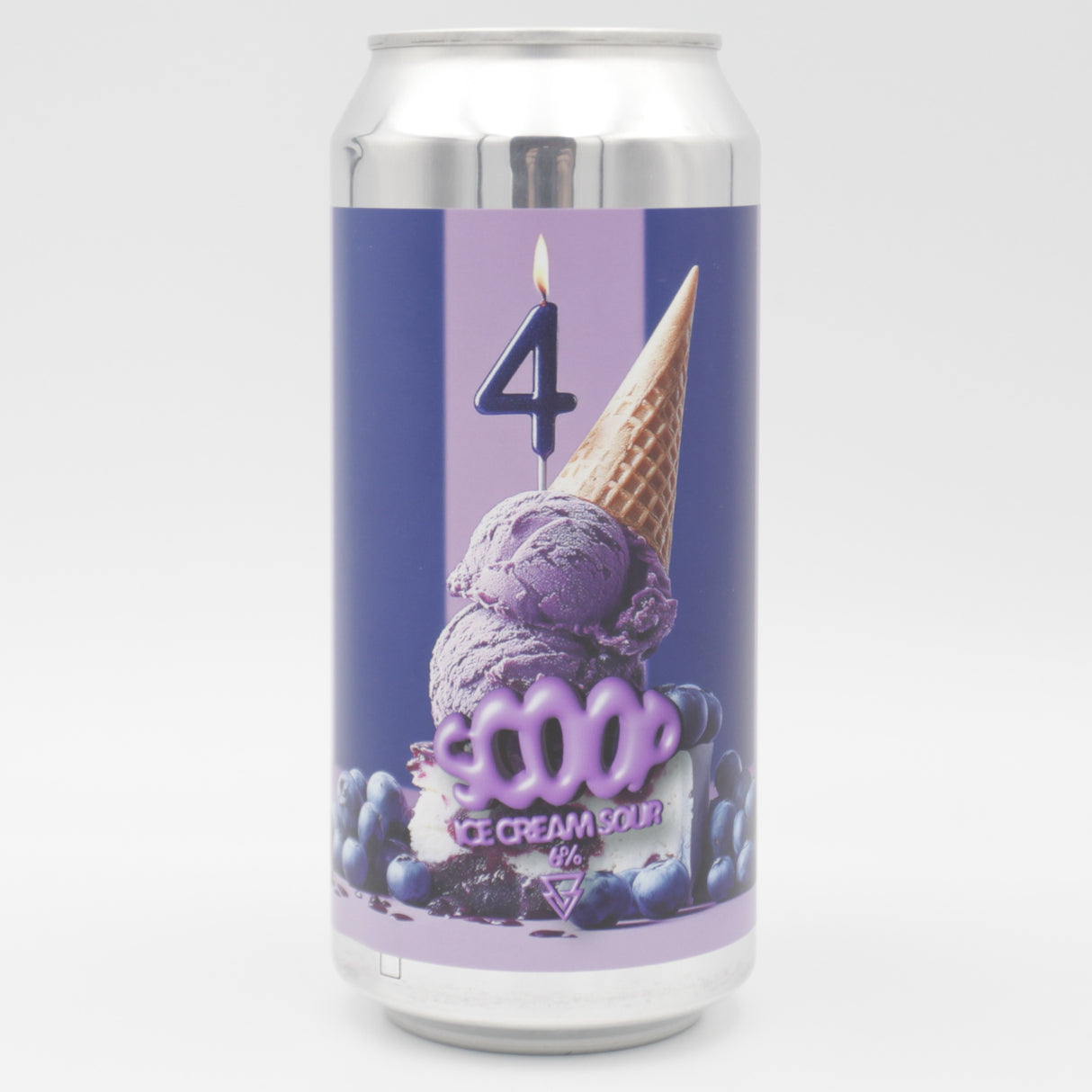 This is a can of Azvex - Scoop: Blueberry Cheesecake Ice Cream Sour - 6% (440ml). It is a Sour craft beer available to buy from Ghost Whale, voted London's best craft beer shop.