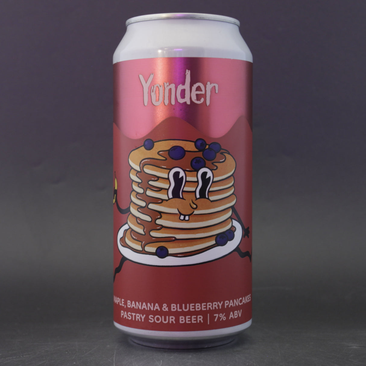 This is a can of Yonder - Maple, Banana & Blueberry Pancakes - 7% (440ml). It is a Sour craft beer available to buy from Ghost Whale, voted London's best craft beer shop.