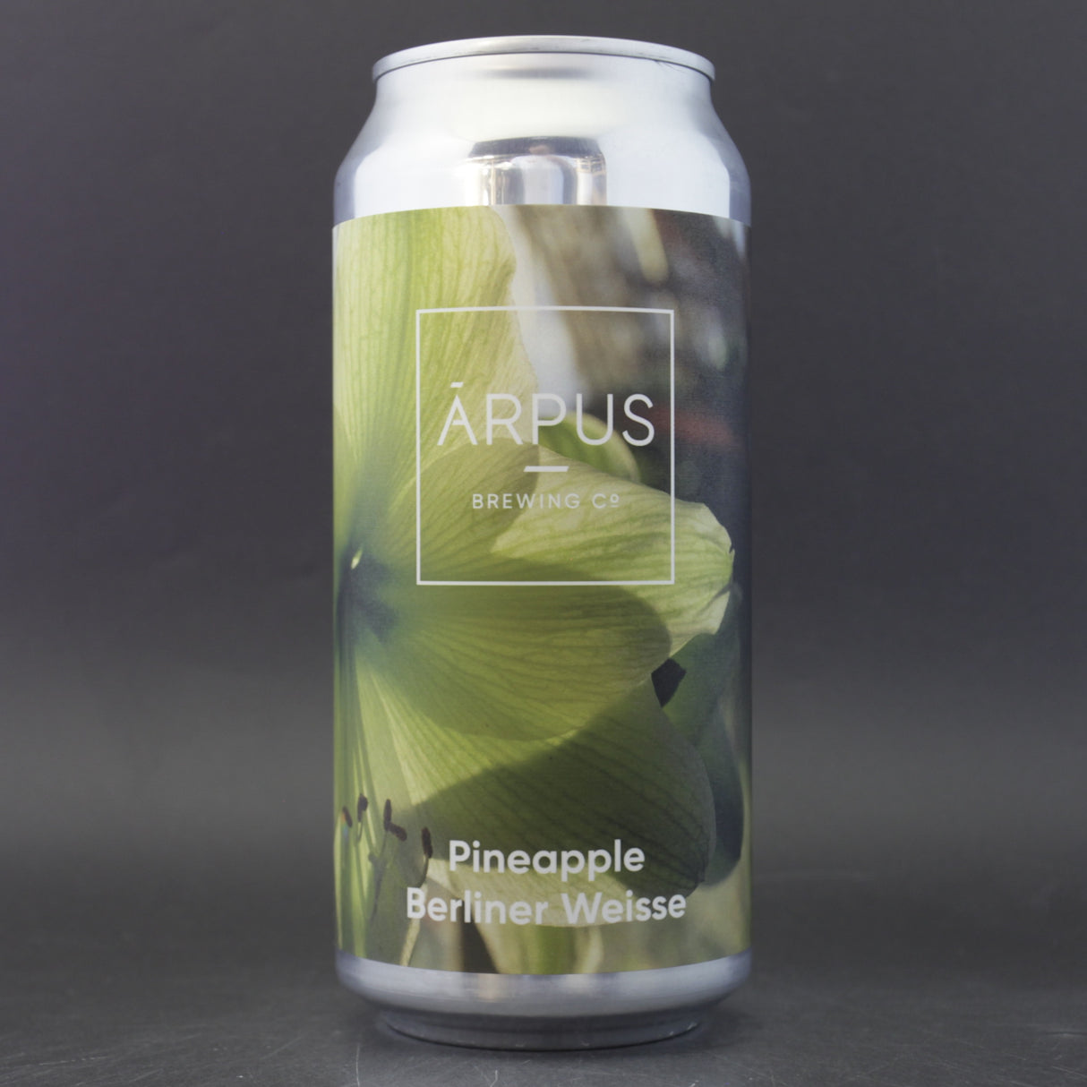 This is a can of Arpus Brewing Co - Pineapple Berliner Weisse - 5% (440ml). It is a Sour craft beer available to buy from Ghost Whale, voted London's best craft beer shop.