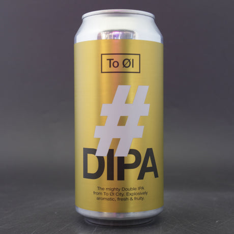 This is a can of To Øl - #DIPA - 8.7% (440ml). It is a Double IPA craft beer available to buy from Ghost Whale, voted London's best craft beer shop.