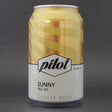 This is a can of Pilot - Sunny - 3.8% (330ml). It is a Pale Ale craft beer available to buy from Ghost Whale, voted London's best craft beer shop.